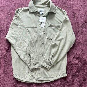 American Eagle Outfitters Utility Jacket in Light Gray